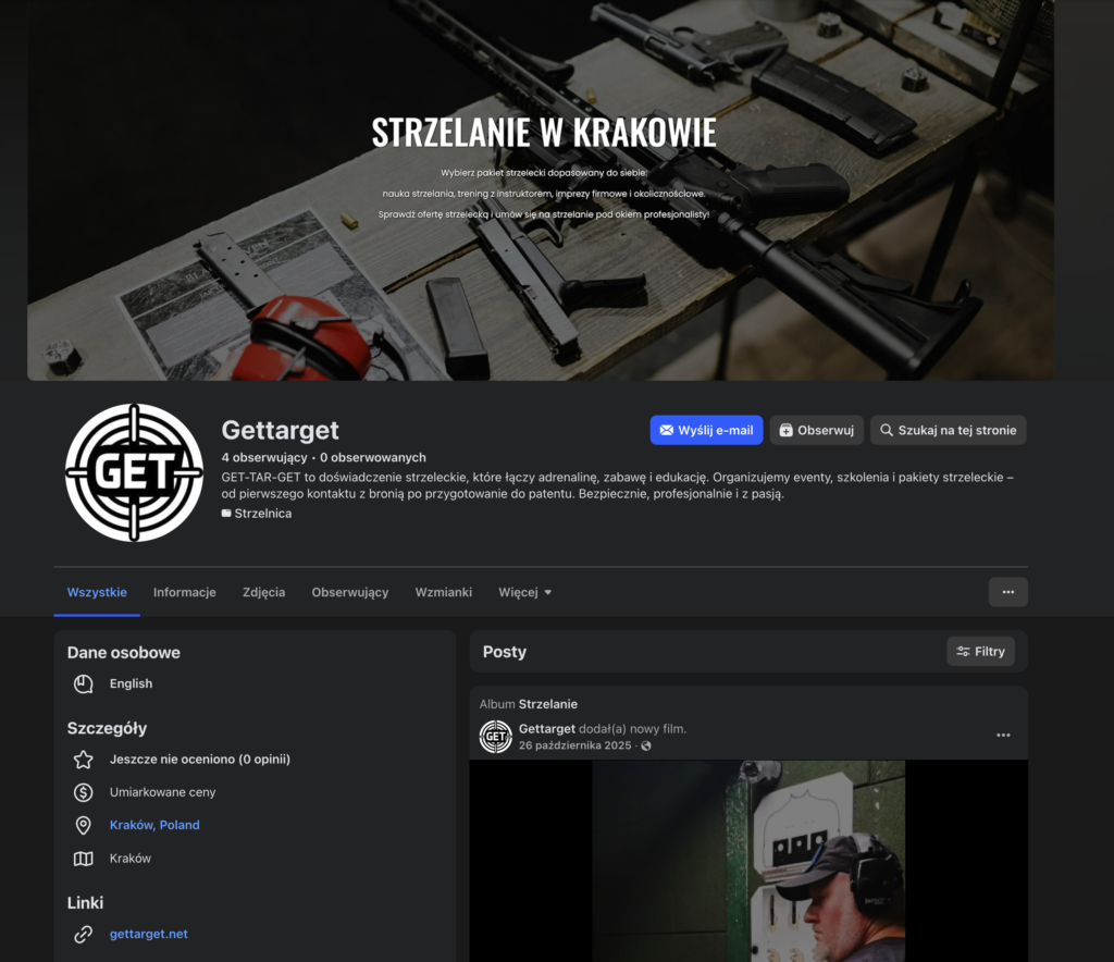 Strona facebook gettarget.net